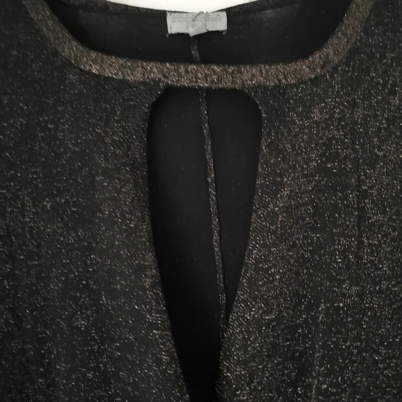 Dressy Plus Size Blouse. Black With Bronze Shimmer In It - Picture 3 of 8